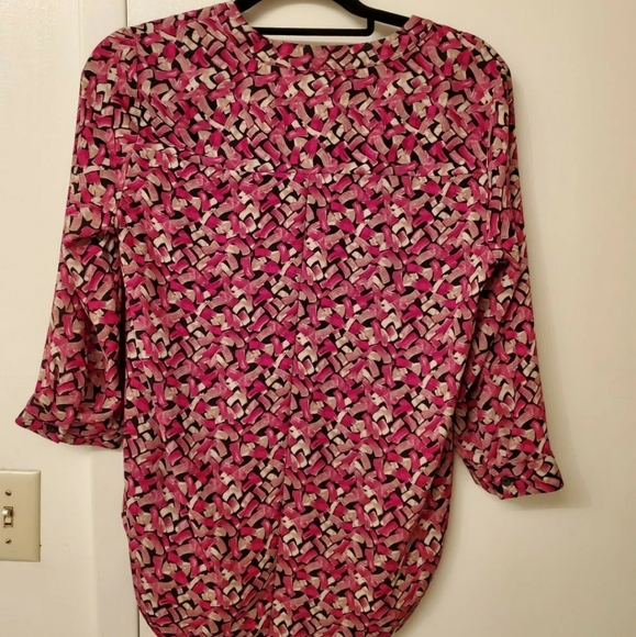 DANA BUCHMAN Womens Mid Sleeve Top Blouse Small - Picture 3 of 6